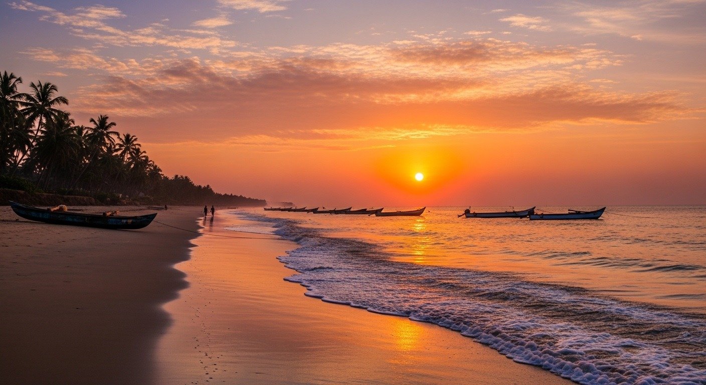 Marari Beach in the Mararikulam area