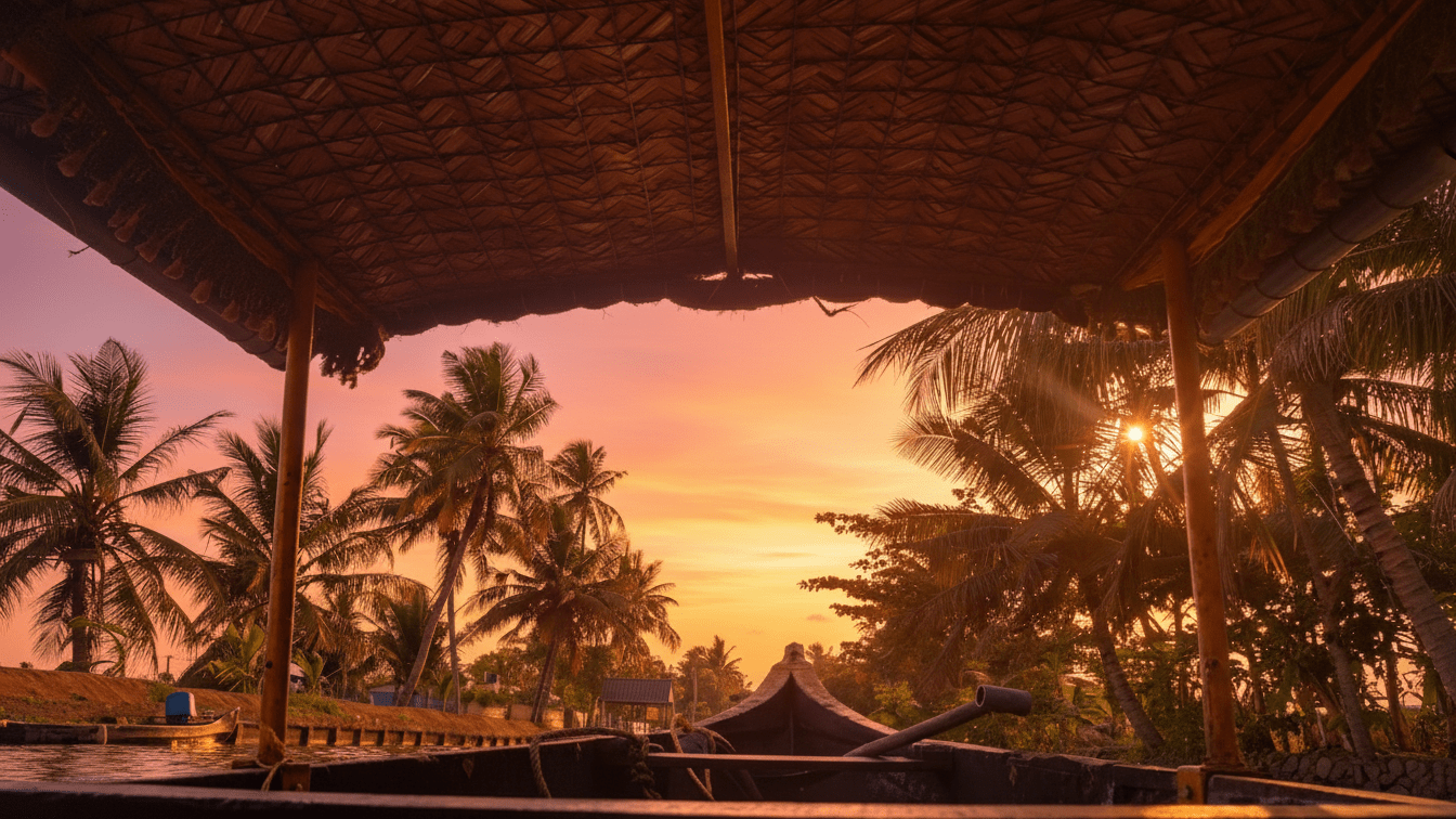 Interior view from the wooden canoe tour