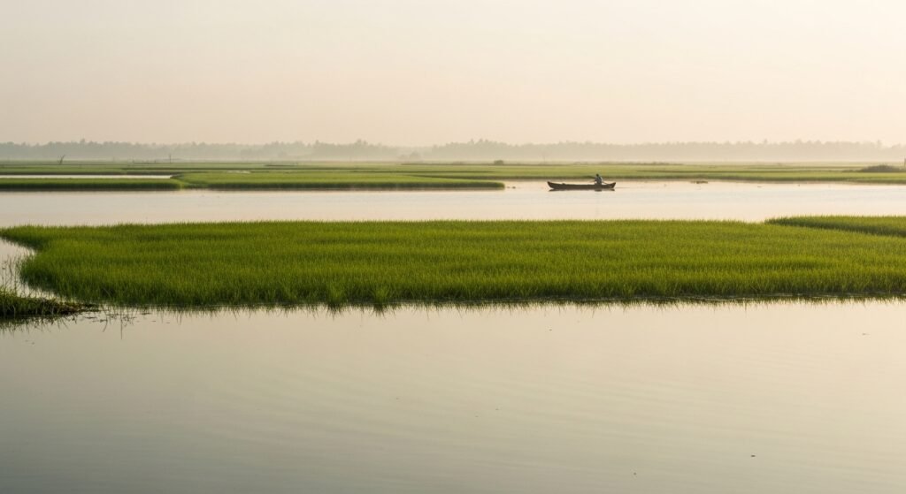 Kuttanad Paddy Fields in Alleppey